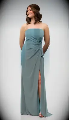 Kennedy Blue strapless blue bridesmaid dress