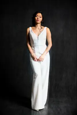 Grace & Ivory wedding jumpsuit for bigger busts