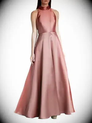 ML Monique Lhuillier satin blush pink spring mother of the groom dress