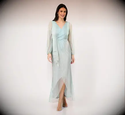 Adrianna Papell mint spring mother of the groom dress