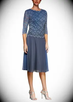 Alex Evenings two-piece spring mother of the groom cocktail dress