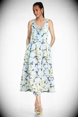 Sachin & Babi floral midi spring mother of the groom dress