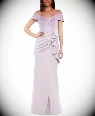 XSCAPE off-shoulder spring mother of the groom dress