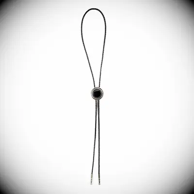 Black bolo tie for wedding