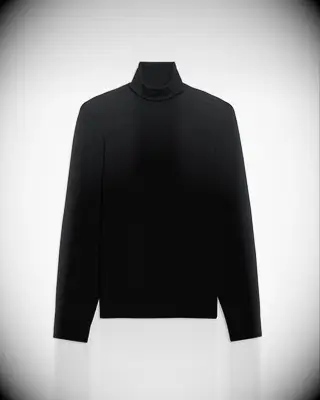 Black turtle neck sweater
