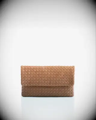 Brown woven purse