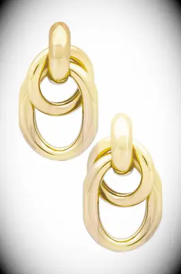 Gold hoop earrings