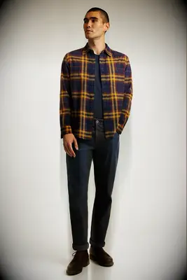 Bonobos flannel shirt for barn wedding guest