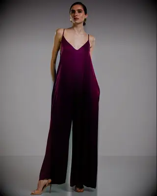 Jaki satin maternity wedding guest jumpsuit 