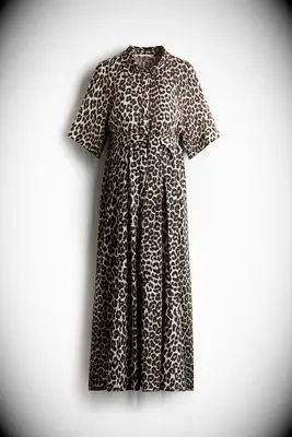 H&M Mama leopard print wedding guest maternity dress