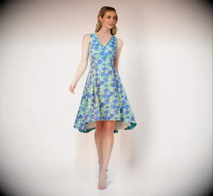 Tulip midi mother of the bride dress from outdoor wedding from Adrianna Papell