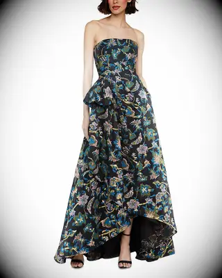 Theia floral jacquard mother of the bride dress for outdoor wedding from Bloomingdale