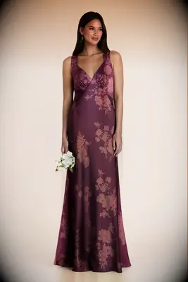 Birdy Grey floral silk daytime wedding guest dress