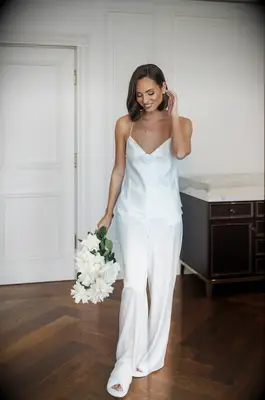 Lé Rose cami and pant pajama set for bride