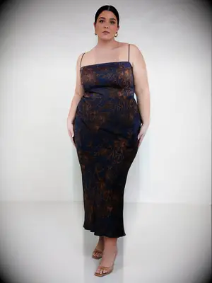 Park & Fifth dark floral fall bridesmaid dress