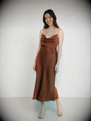 Park & Fifth rust fall bridesmaid dress