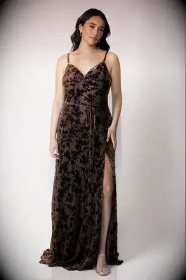 Revelry burnout velvet fall bridesmaid dress