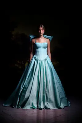 Nadia Manjarrez blue nontraditional wedding gown