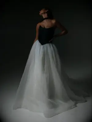 Hera Couture black corset and skirt nontraditional wedding dress