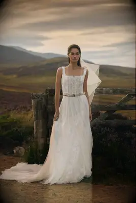 Willowby by Watters corset tulle two-piece nontraditional wedding gown