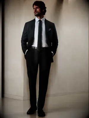 Banana Republic black formal wedding guest suit