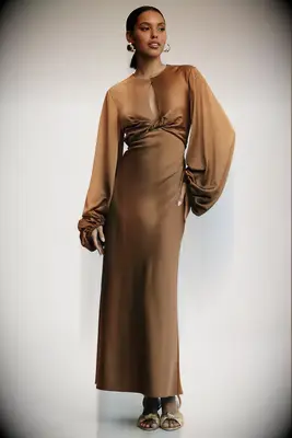 Significant Other long sleeve formal wedding guest dress