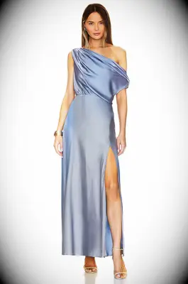 ASTR The Label blue formal wedding guest dress