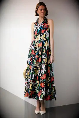 Kate Spade floral tea-length mother-of-the-bride dress