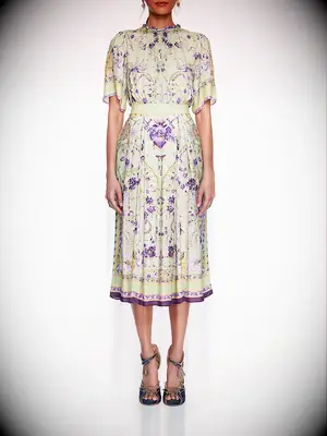 Marchesa tea-length mother-of-the-bride dress