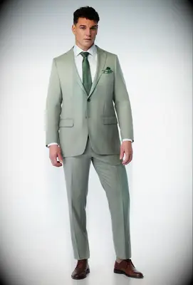 Sage green tailored suit