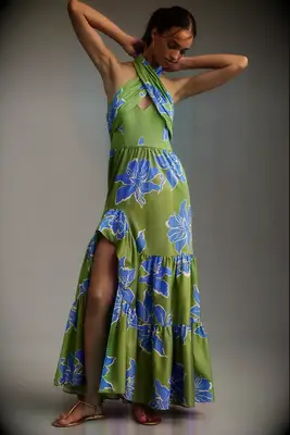 Hutch floral petite cocktail wedding guest dress