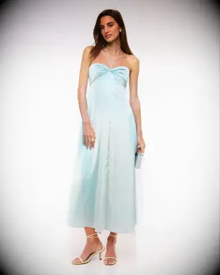 Twist-Front Flowy Maxi Dress from Abercrombie