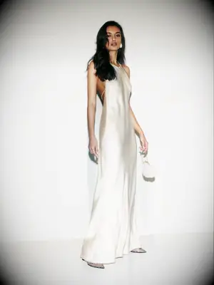 Reformation silk slip wedding dress