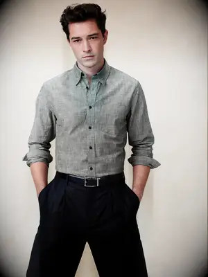 Banana Republic chambray shirt for dressy casual wedding