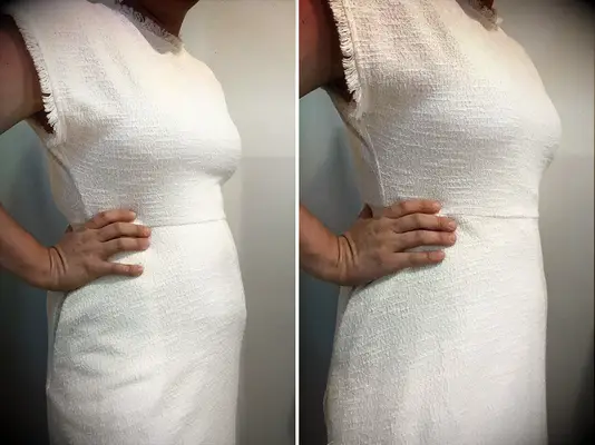 Skims Seamless Sculpt High-Waisted Above the Knee Short before and after