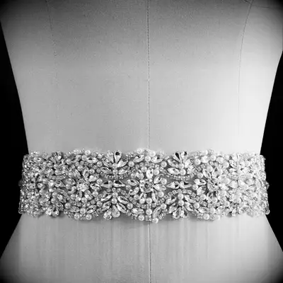 Crystal wedding belt from Lucy Bridal Boutique