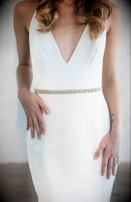 Swarovski crystal wedding belt from Brides & Hairpins