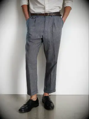 Striped Cotton Linen Pant for mens wedding guest outfit essentials