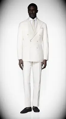 Off-White Striped Wedding Guest Havana Suit