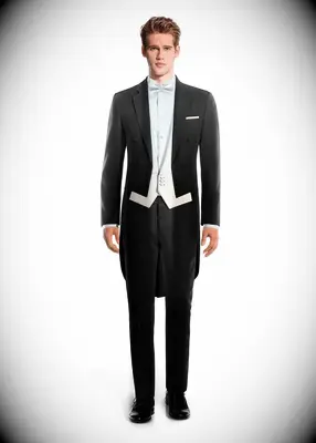 Hockerty custom tailcoat for white tie wedding guest