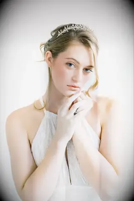 Acute Designs delicate floral bridal tiara