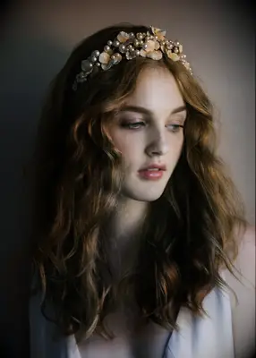 Jennifer Behr floral bridal tiara