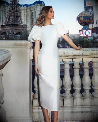 Angela & Alison midi wedding dress