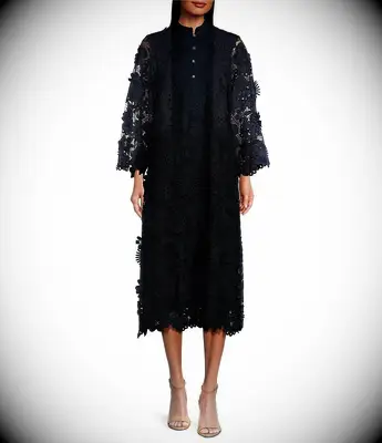 Floral long sleeve 3D dress