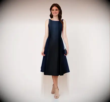 Classic black midi dress