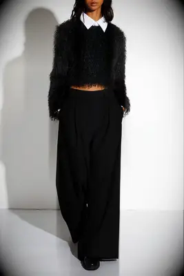 Mid-waisted Saint Art black wedding guest trousers