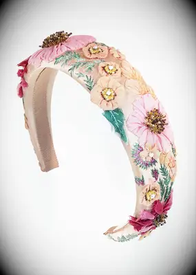 Jennifer Behr floral festive wedding guest headband