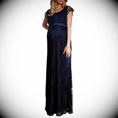 Tiffany Rose lace maternity bridesmaid dress