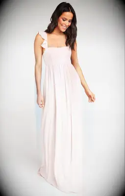 Show Me Your Mumu pink maxi maternity bridesmaid dress
