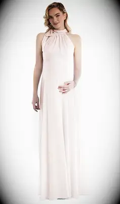 Dessy Group halter neck maternity bridesmaid dress
